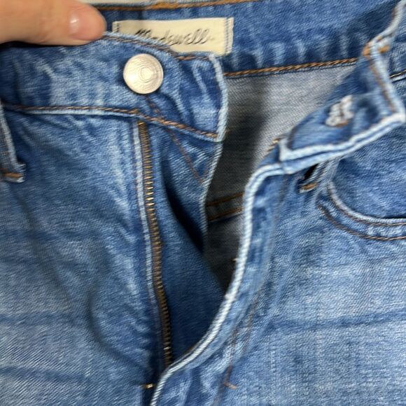 MADEWELL Women’s Rigid Denim A-Line Cutout Mini Skirt Blue Size 25 - Picture 10 of 14